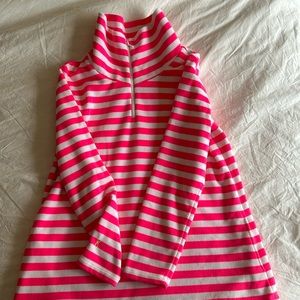 Dudley stephens prospect pullover. Vello fleece. Neon pink stripe